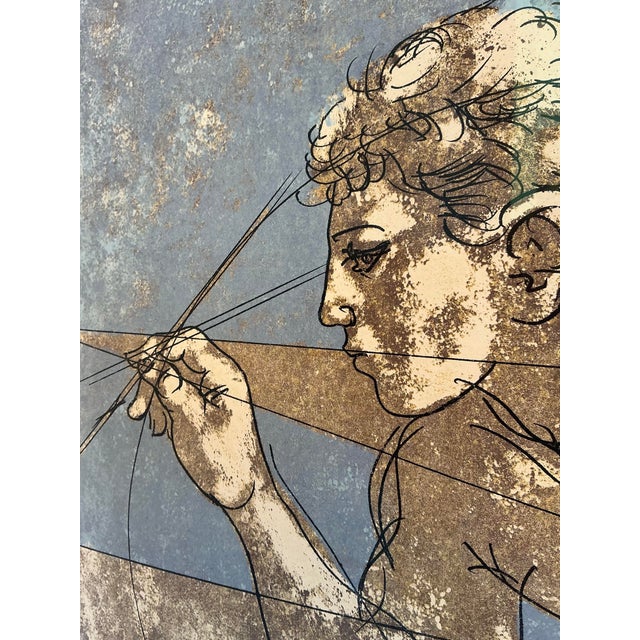 Large Framed Lithograph by Hans Erni, Signet and Numbered For Sale - Image 4 of 9