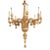 Large Early 1900s Painted and Gilded Wooden Chandelier From Italy, 72.5 X 49 In For Sale
