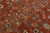 Burnt Orange Vintage Persian Mahal Rug Hand-Knotted Wool All-Over Floral Terracotta & Indigo For Sale - Image 8 of 9