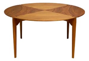 John Keal Sculpted Walnut Dining Table for Brown Saltman c.1960