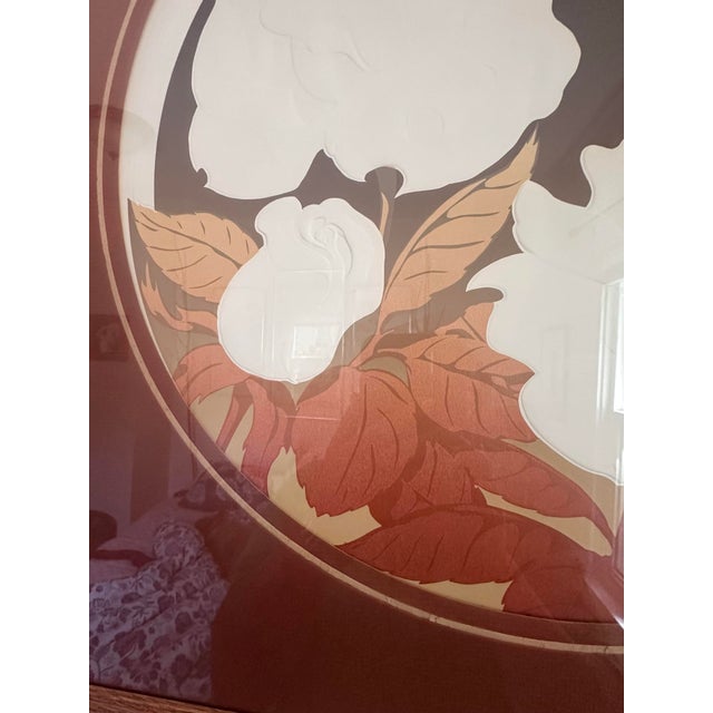 David Allgood Embossed Roses Serigraph | Signed Numbered Art Deco Print (1983) For Sale - Image 9 of 12