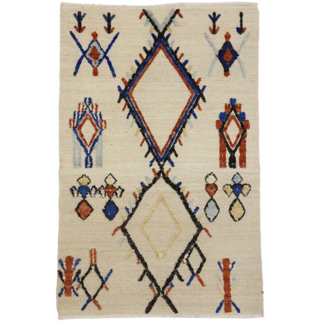 High-Low Moroccan Vintage Style Rug - 04'01 X 06'02 For Sale In Dallas - Image 6 of 7