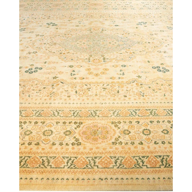 Solo Rugs Mogul, One-of-a-Kind Hand-Knotted Area Rug in Ivory, 9' 1" x 12' 1" For Sale - Image 4 of 8