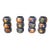 Whimsical Hand Painted Wooden Napkin Rings, Set of 12 For Sale