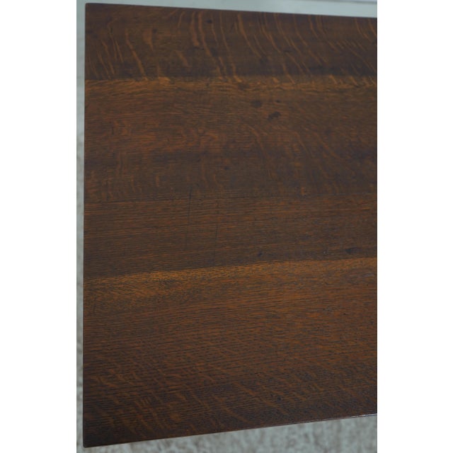 Stickley Antique Arts & Crafts Mission Oak Table For Sale - Image 10 of 15