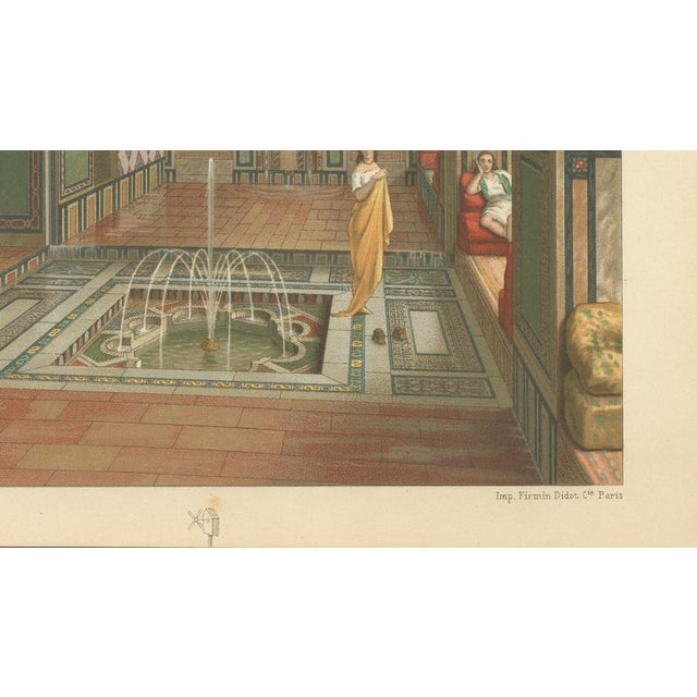 Black Racinet, Afrique: Cairo Summer Salon Interior, Egypt, 1888, Lithograph For Sale - Image 8 of 10