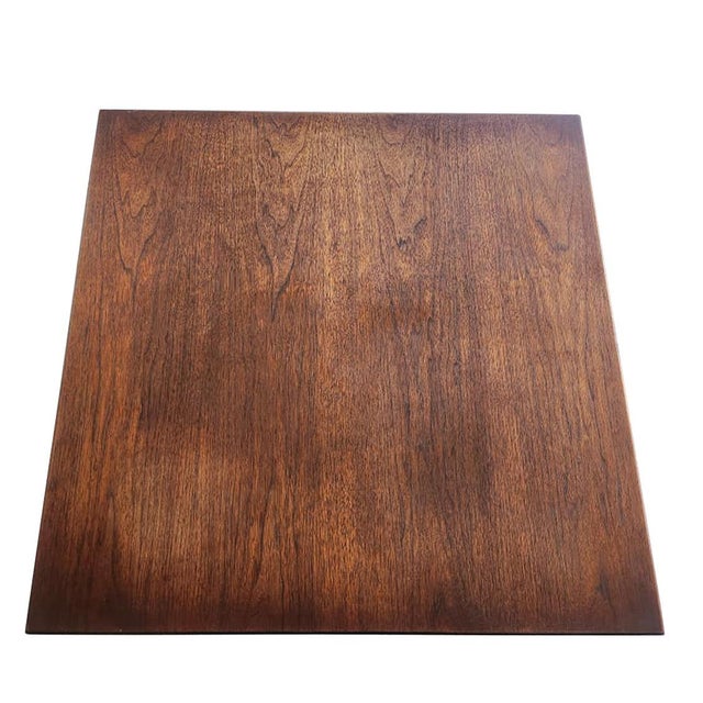 1960s Jens Risom Design Large Side/Corner Table in Walnut Wood For Sale - Image 9 of 11