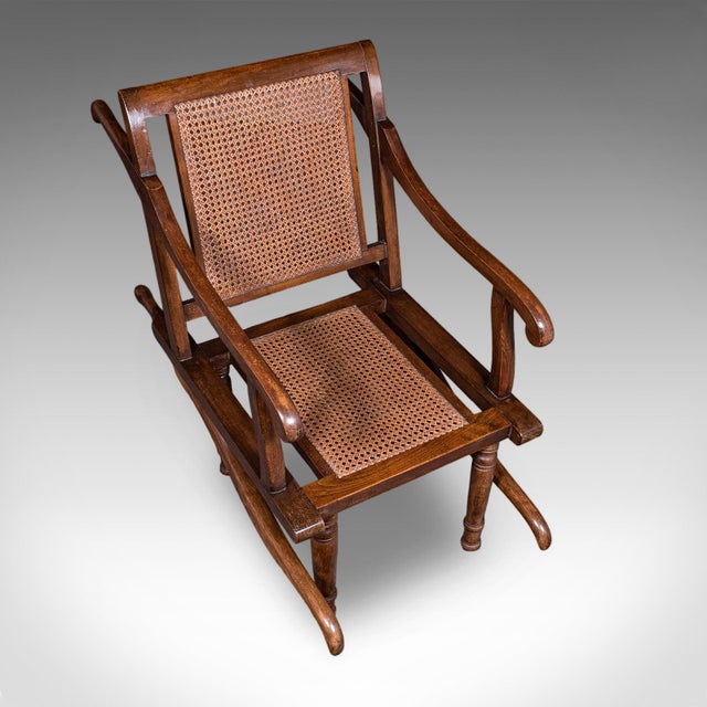 Wood Antique Ladies Colonial Veranda Chair, English, Beech, Carrying Seat, Victorian For Sale - Image 7 of 12
