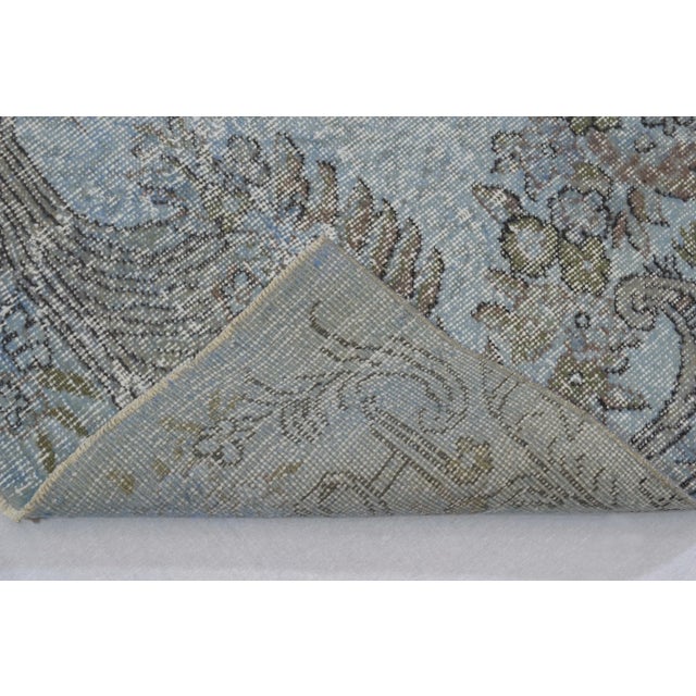 1960's Turkish Vintage Hallway Oushak Runner-2'6" X 9'5" For Sale - Image 6 of 11