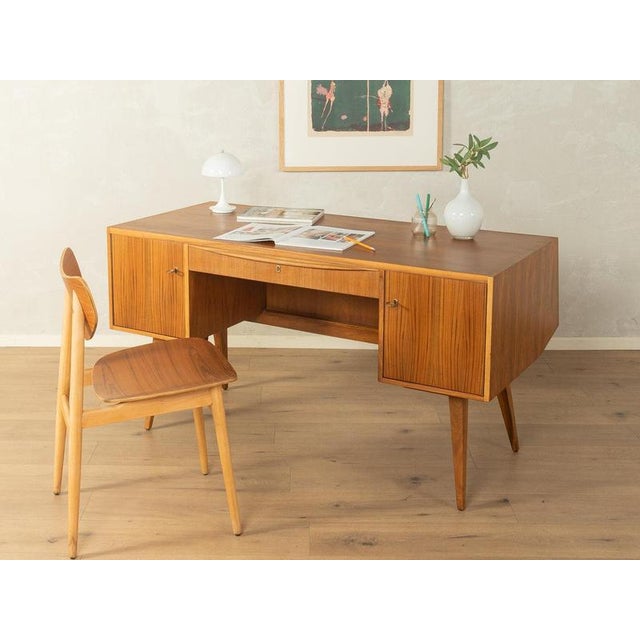 Mid-Century Modern Desk in Solid Wood, 1950s For Sale - Image 13 of 13