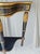 Black Vintage French Empire Regency Gold Gilt Ebonized Demi Lune Console Table For Sale - Image 8 of 15