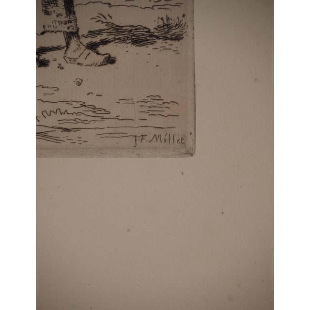 Jean-François Millet, The Peasant Woman, Original Engraving For Sale - Image 4 of 8