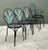 Metal Vintage Cast Aluminum Cat Tail Dining Table Set of 5 For Sale - Image 7 of 12
