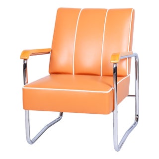 Bauhaus Armchair in Chrome by K. Honzík for Vanický Praha, Czech, 1930s For Sale