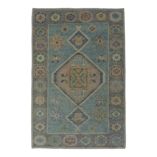 Turkish Oushak Rug 2' x 3' #19535 For Sale