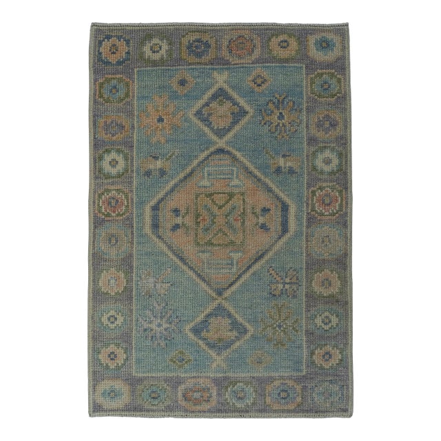 Turkish Oushak Rug 2' x 3' #19535 For Sale