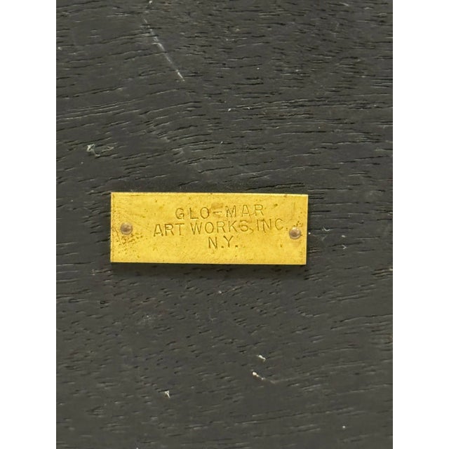 Wood Vintage Glo-Mar Brass and Ebonized Wood Regency Magazine Rack For Sale - Image 7 of 8