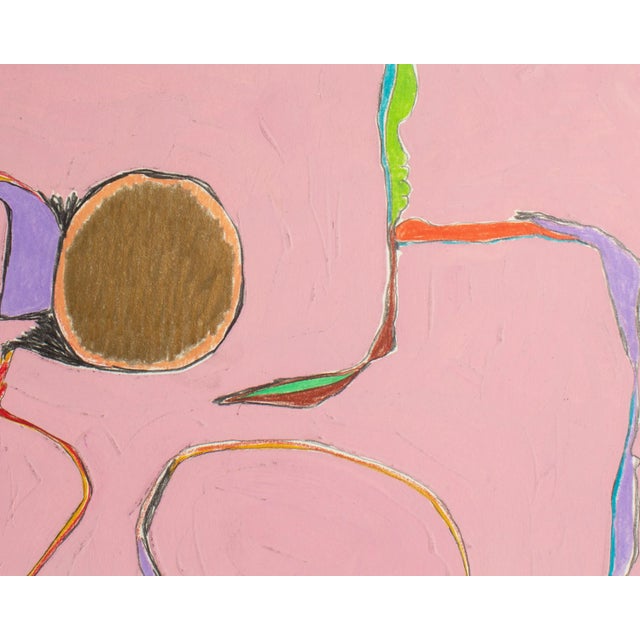 1980s 1981 Abstract Mixed Media Painting by Harry Hilson For Sale - Image 5 of 6