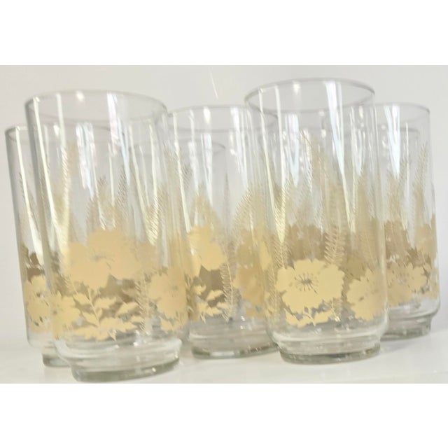 1970s Boho Floral Tumblers - Set of Eight For Sale - Image 4 of 12