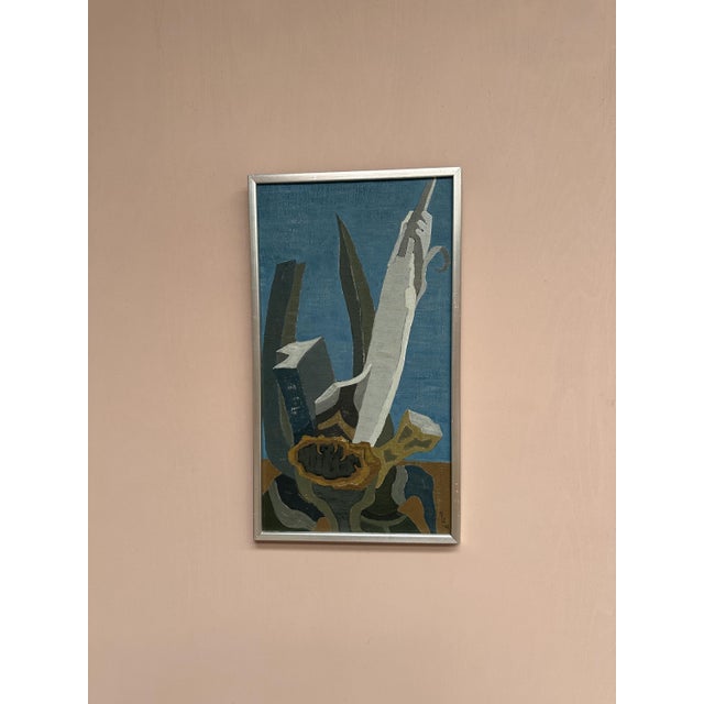 Marit Wahlström Schönbäck, Aqave, 1969, Oil Painting on Canvas, Framed For Sale - Image 12 of 18