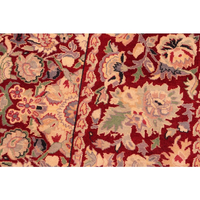 1990s Elegant Floral 1990's Pak-Persian Red/Gold Wool Rug - 6'2'' X 9'2'' For Sale - Image 5 of 9
