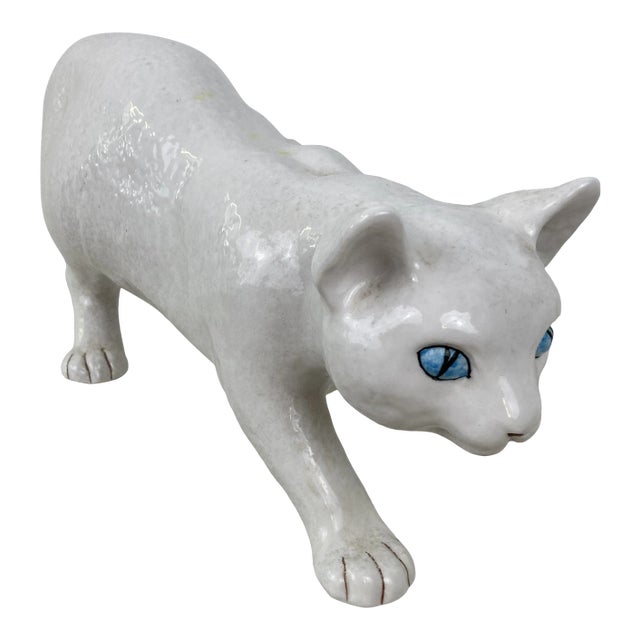 Vintage Italian Terracotta Cat For Sale