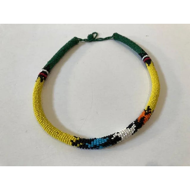 African Urembo Beaded vintage necklace choker by the Maasai Tribe KenyaVintage African Urembo beaded necklace...