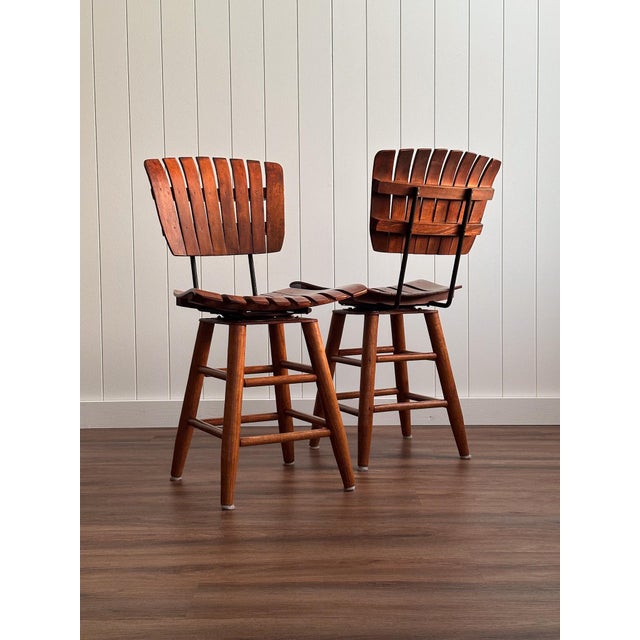 Wood Mid Century Modern Dining Chairs Attributed to Arthur Umanoff, Set of 4 For Sale - Image 7 of 15
