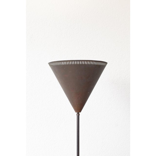 1940s Vintage Danish Floor Lamp in Patinated Copper, 1940s For Sale - Image 5 of 8
