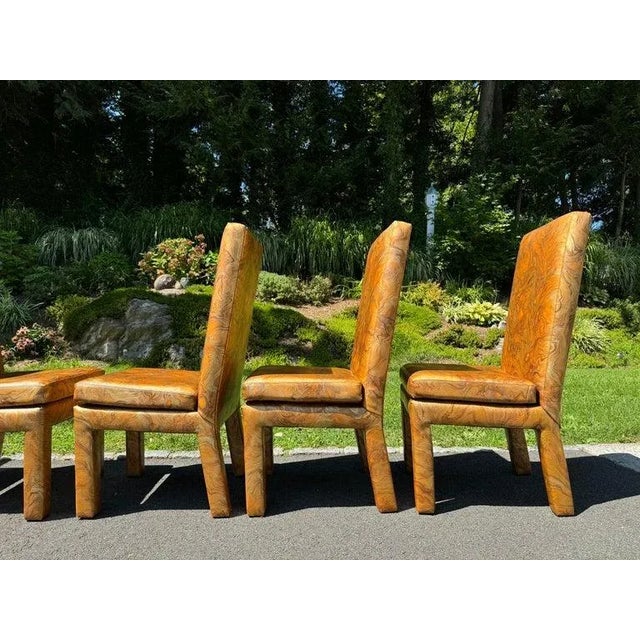 1970s Set of 6 Parsons Dining Chairs by Milo Baughman for Thayer Coggin For Sale - Image 5 of 12