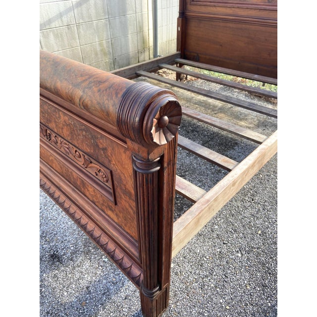 Full Size Victorian Eastlake Style Sleigh Bed Chairish