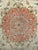 Persian Tabriz Rug, Hand-Knotted Wool & Silk, Fine Floral Pattern, Ivory & Salmon, 7x10 For Sale - Image 14 of 17