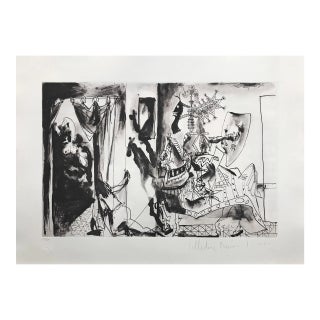 "Chevalier en Armure, Page Et Femme Nue" 1980s Pablo Picasso Estate Lithograph For Sale