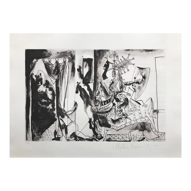 "Chevalier en Armure, Page Et Femme Nue" 1980s Pablo Picasso Estate Lithograph For Sale