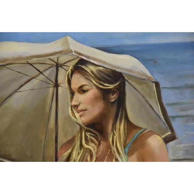 Late 20th Century Harry McCormick , Oil on Canvas Beach Scene, Framed For Sale - Image 4 of 9