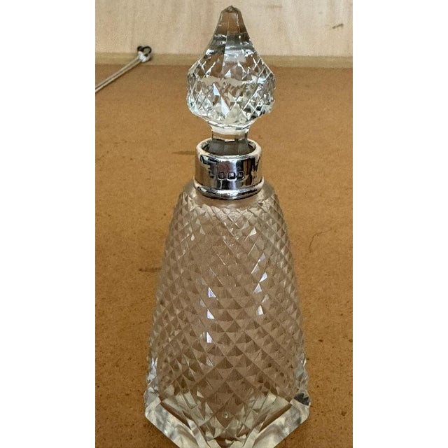 Antique Sterling Silver Perfume Bottle in Cut Glass Crystal, 1890 For Sale - Image 13 of 16