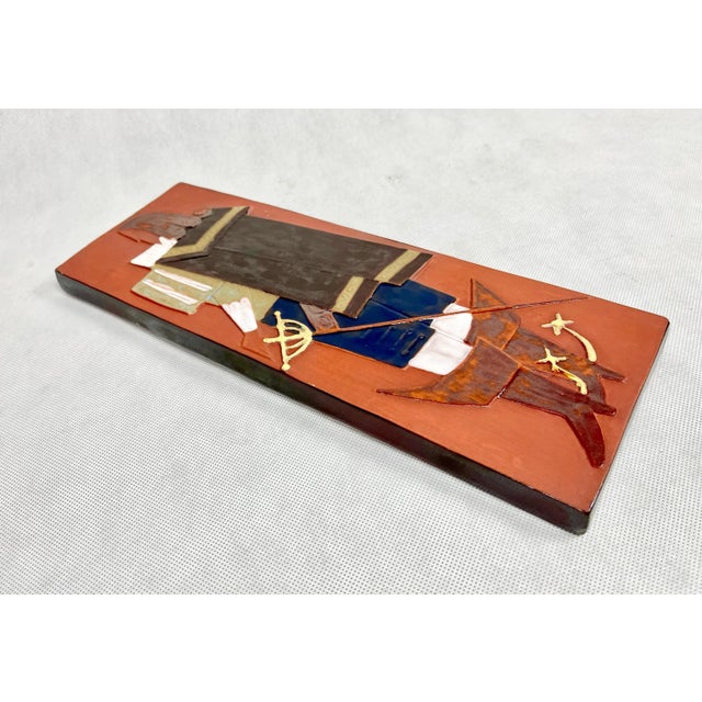 Czech Ceramic Relief Tile with Musketeer from Keramo Vršovice, 1960s, in Flawless conditions. Designed 1960 to 1969