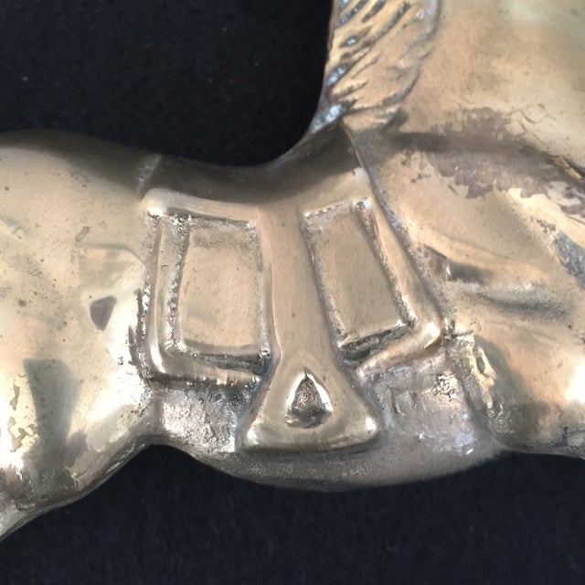 Late 20th Century Traditional Brass Horse - Vintage Brass Rocking Horse For Sale - Image 5 of 7