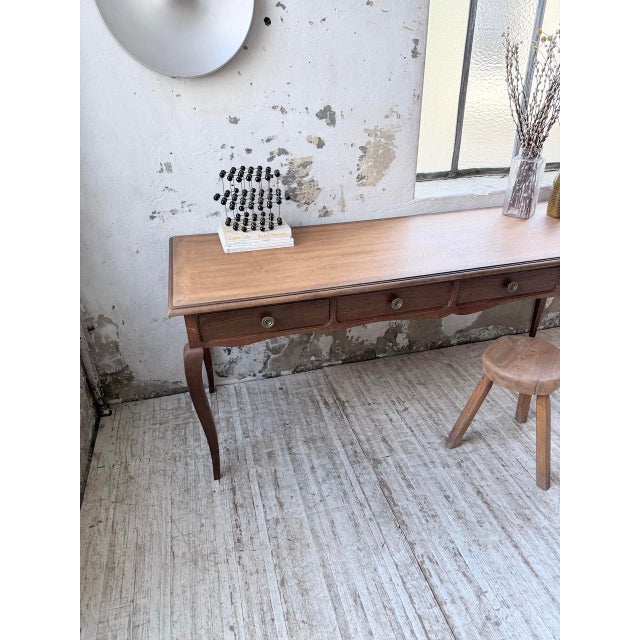 Vintage Oak Console Desk, 1960s For Sale - Image 11 of 18
