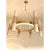 Double Carrara Marble Gold Ring Chandelier by Simoeng For Sale - Image 4 of 8