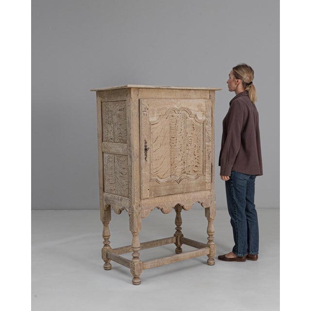 Wood Mid 20th Century French Louis XV Oak Cabinet For Sale - Image 7 of 18