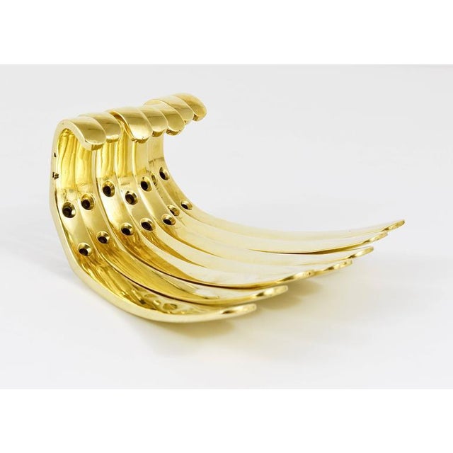 Mid-Century Austrian Wall Coat Hook in Brass by Hertha Baller, 1950s For Sale - Image 3 of 10