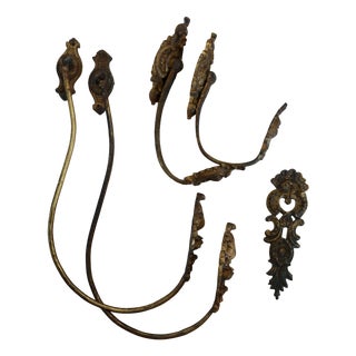 Tiebacks for Curtains in Gilded Bronze, Set of 5 For Sale