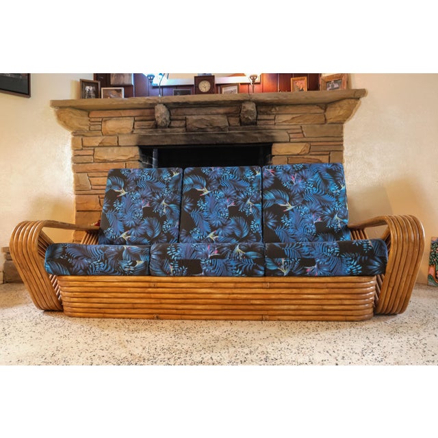 Six Strand Pretzel Full Set - 3-Seat Sofa, Two Chairs, Ottoman For Sale - Image 17 of 18