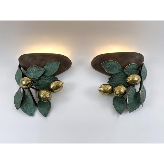 Metal Mid-Century Brass Lemon Sconces by Hans Möller, 1970s, Set of 2 For Sale - Image 7 of 18