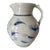 Simon Pearce Large Miranda Thomas Blue Fish Ceramic Pitcher For Sale