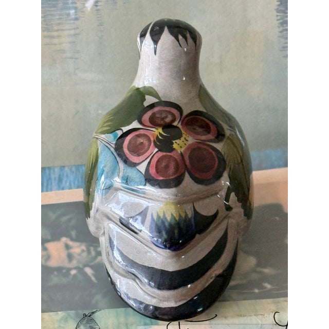 Vintage Tonala Pottery Bird Figurine Folk Art Mexican For Sale - Image 4 of 10