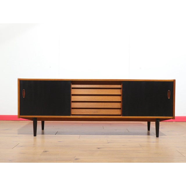 Mid Century Modern Vintage Teak Credenza Sideboard by Nils Jonsson for p.s Hegg For Sale - Image 13 of 13