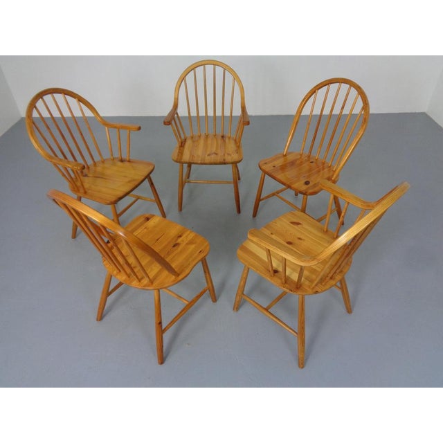 Pine Chairs by Erik Ole Jørgensen, Set of 5 For Sale - Image 4 of 18