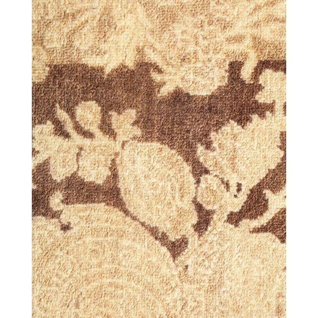 Traditional Mogul Collection Hand-Knotted Area Rug - Brown 5' 1" x 5' 3" For Sale - Image 3 of 9